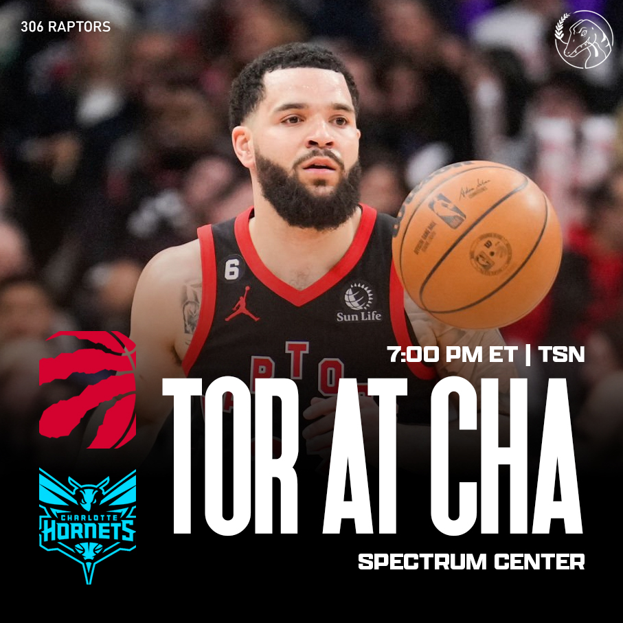 306Raptors's tweet photo. GAMEDAY: Toronto Raptors (39-39) at Charlotte Hornets (26-53) | 7:00 pm ET | TSN

The Raptors look to sweep the mini series in Charlotte and finally get over the .500 mark. They can move into sole possession of 8th with a win and Hawks loss.

Let’s Go Raptors! https://t.co/hkSCFgEPPy