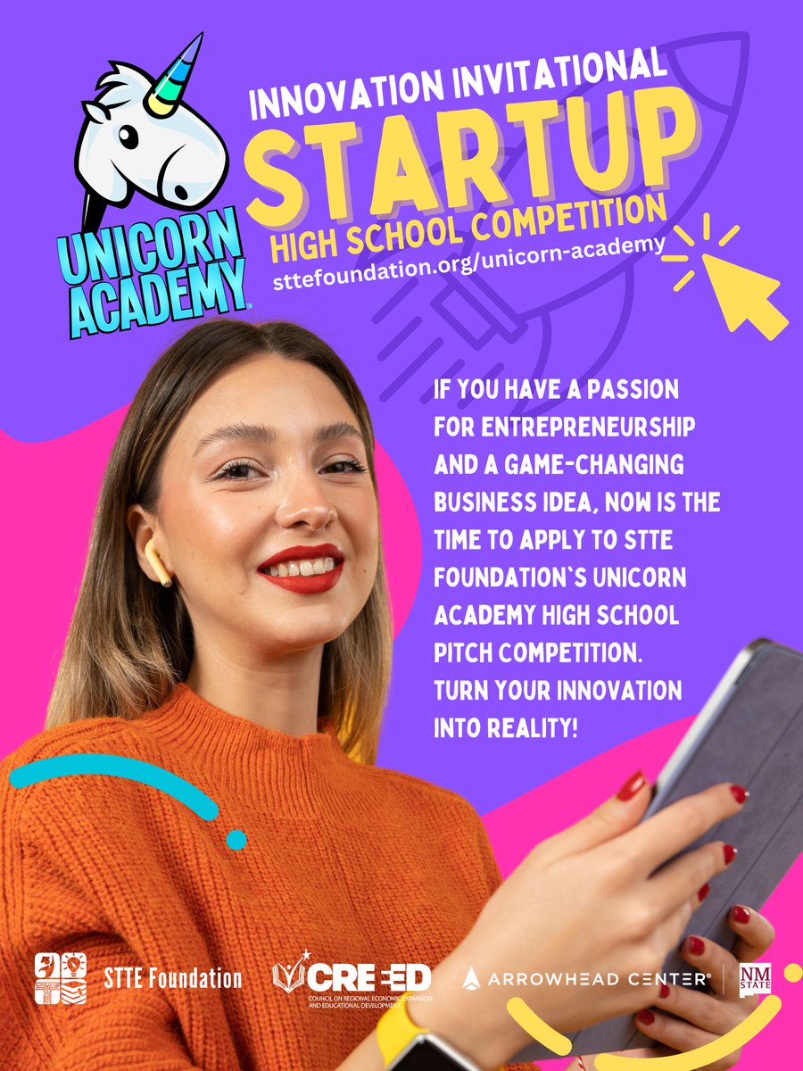 STTEFoundation's tweet photo. π¨Attention business teachers & parents! Give your students/children the tools they need to succeed in the business world with STTE's Unicorn Academy. Our free entrepreneurship program is now open for registration https://t.co/DptM8x7AMQ
Sign up! #UnicornAcademy #STTEFoundation https://t.co/Yac9KlBz6R