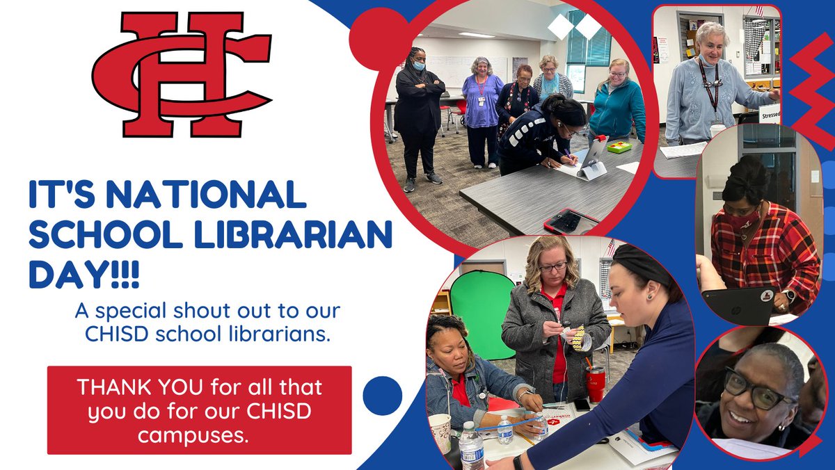 Tracey Willyard (@techietracey) on Twitter photo <a href="/cedarhillisd/">Cedar Hill ISD</a> It's April 4th and it's National School Librarian Day. Let's say THANK YOU to our fabulous librarians who keep our libraries up and running and support our campuses in many other ways beyond just keeping up with the books. You ladies are the best! <a href="/cedarhillisd/">Cedar Hill ISD</a> It's April 4th and it's National School Librarian Day. Let's say THANK YOU to our fabulous librarians who keep our libraries up and running and support our campuses in many other ways beyond just keeping up with the books. You ladies are the best!