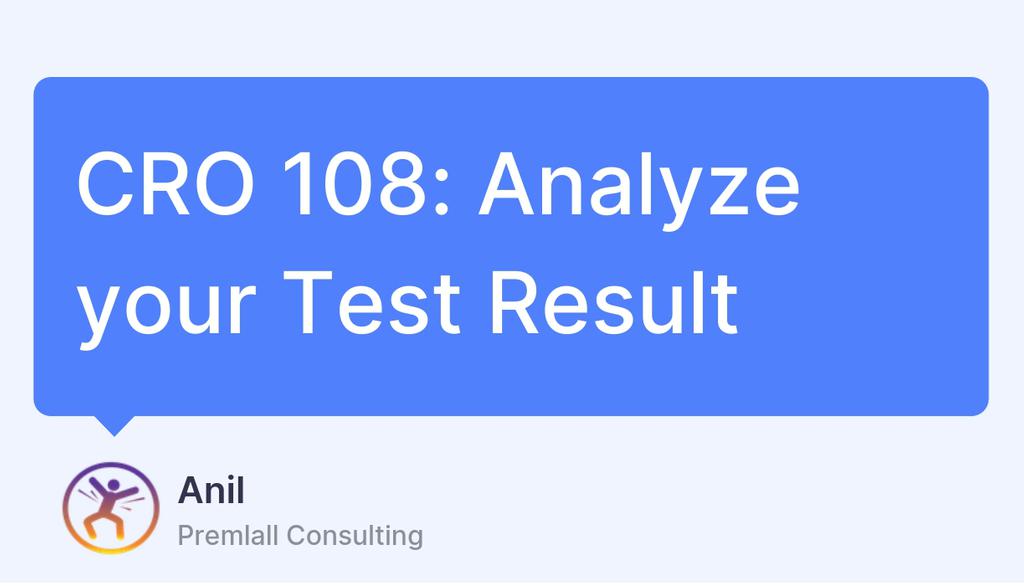 theproresults's tweet image. Either way, there is always a valuable lesson from the test result, only if you constantly engage in post-test analysis.

Read the full article: CRO 108: Analyze your Test Result
▸ lttr.ai/AAKRa

#KeyPerformanceMetrics #CRO #Analyze #Performance #Advertising
