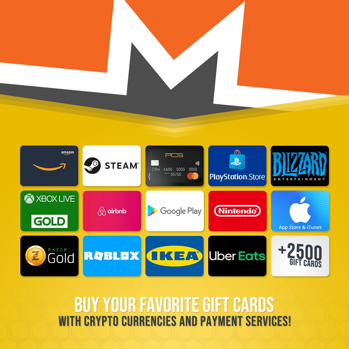 Live on #Monero 🌍 Buy Gift Cards, Payment Cards and Mobile Phone Top-Ups  from 3000+ Brands 🛍️ Pay with #XMR and 200+ other Cryptocurrencies 🪙 No  Signup. 🚫👤 Private & Secure. 🕵️ Instant Delivery ⏩