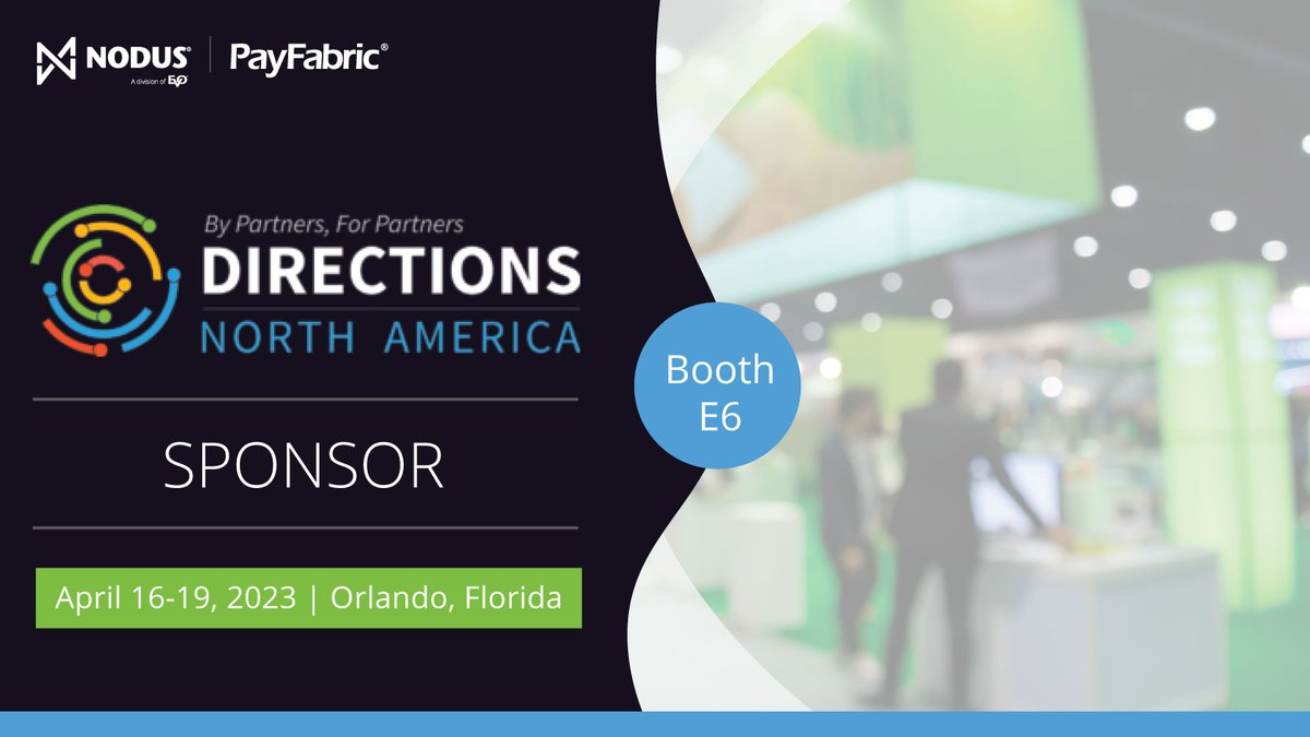 NodusTech's tweet photo. We are looking forward to seeing everyone at #DirectionsNA in Orlando! Stop by our booth, meet with our team, and join our session on April 18!
 
#business #microsoftdynamics365bc #payments #software #technology https://t.co/zeVsLEmUvp