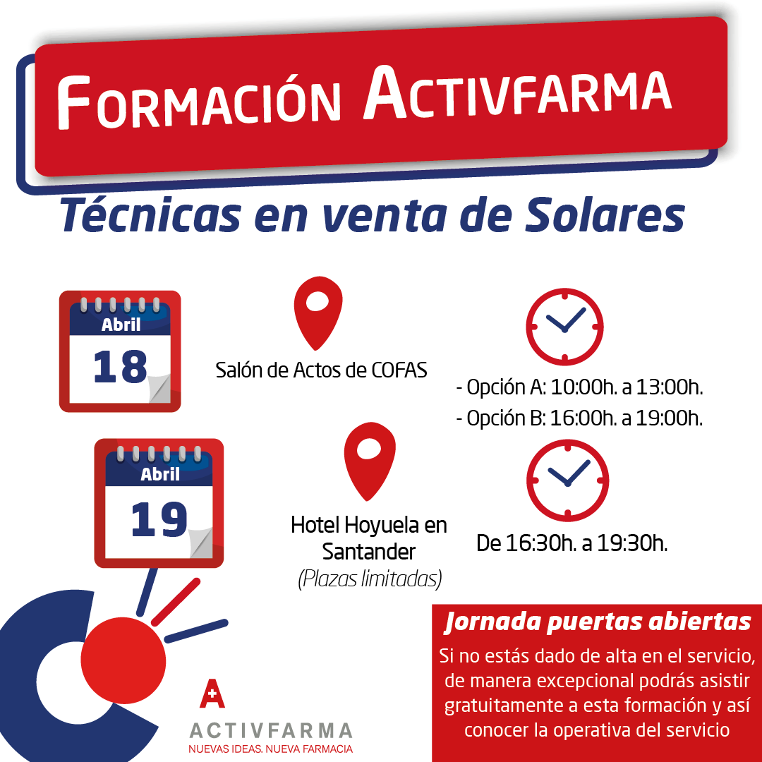 iCOFAS's tweet image. ¡Atención socios de COFAS!
Formación GRATUITA sobre técnicas solares. 

Inscríbete en mtr.bio/cofas_1966 y aprende a asesorar a tus clientes sobre protección solar y cuidado de la piel.

¡No te quedes sin plaza!

#Cofas #FormaciónSolar #ProtecciónSolar #Activfarma