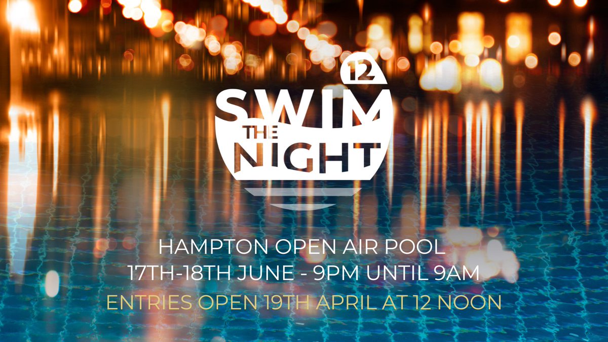 Swim the Night (@swimthenight) on Twitter photo Excited to launch #SwimTheNight12 Join us at <a href="/HamptonPool/">Hampton Pool</a> 17-18/6 & swim 1km every hour from 9pm to 9am. Entries open 19/4. Solo or duo. Limited places. Register your interest➡️swimthenight.com
#event #endurance #swimming
<a href="/outdoor_swimmer/">Outdoor Swimmer</a> <a href="/RicksSwim/">Big Ricks Swim Team</a> <a href="/DurleySeaSwims/">Durley Sea Swims</a> Excited to launch #SwimTheNight12 Join us at <a href="/HamptonPool/">Hampton Pool</a> 17-18/6 & swim 1km every hour from 9pm to 9am. Entries open 19/4. Solo or duo. Limited places. Register your interest➡️swimthenight.com
#event #endurance #swimming
<a href="/outdoor_swimmer/">Outdoor Swimmer</a> <a href="/RicksSwim/">Big Ricks Swim Team</a> <a href="/DurleySeaSwims/">Durley Sea Swims</a>