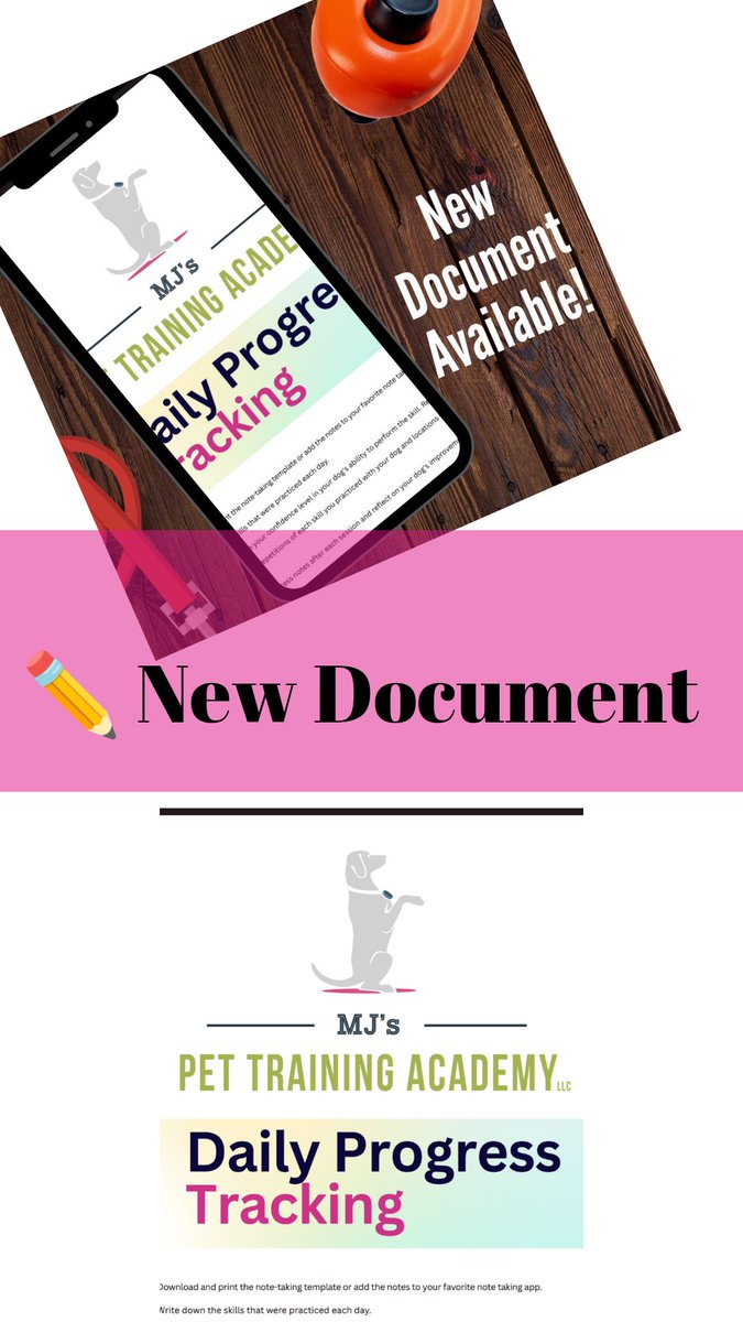 New document available for your dog training notes! #dogtraining Mjspettrainingacademy.com