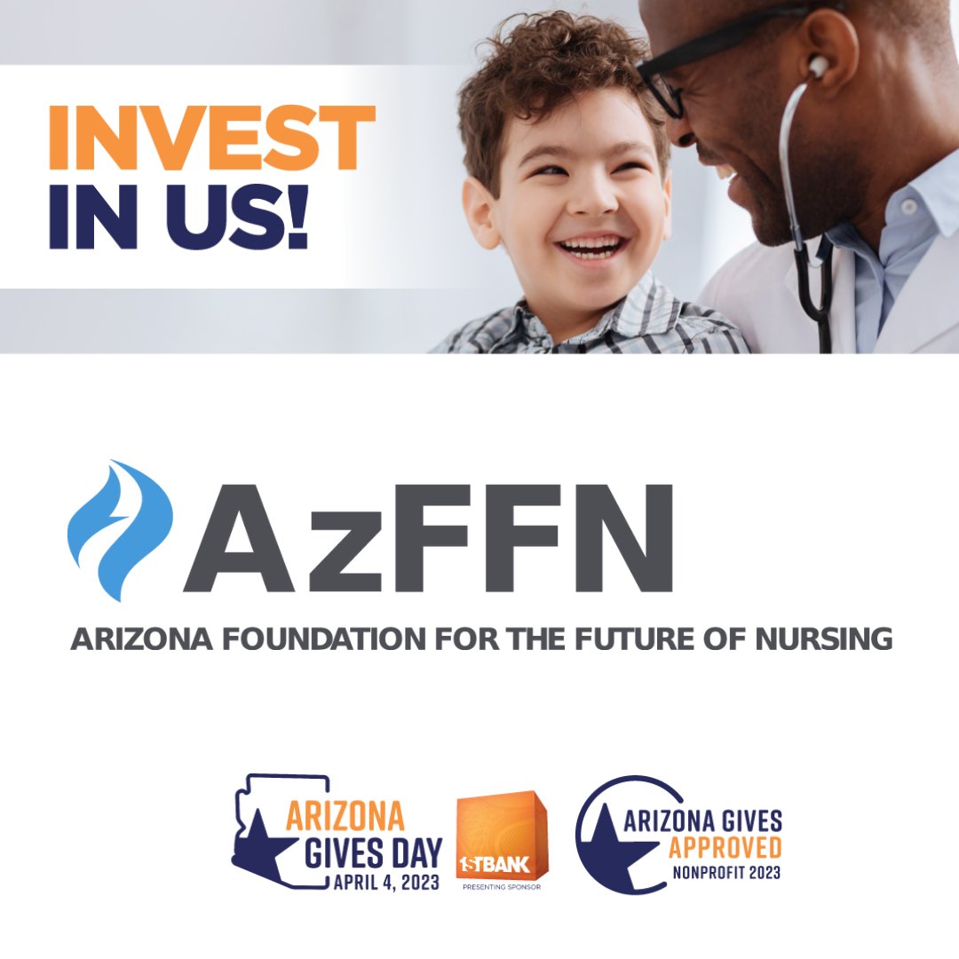 Today is Arizona Gives Day! Consider supporting the Arizona Foundation for the Future of Nursing in order to expand the nursing profession, provide scholarships to nursing students, enhance the wellbeing of Arizona nurses and more!

azgives.org/index.php?sect…