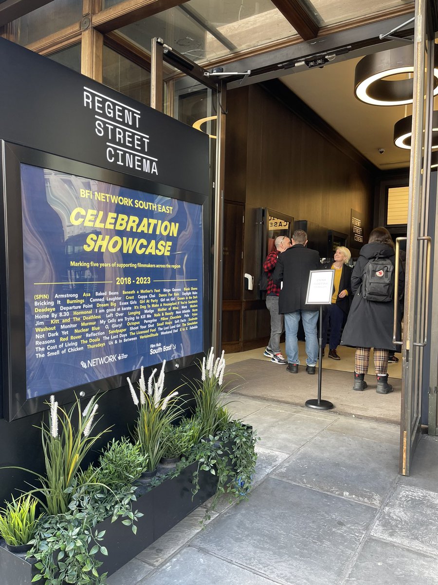 networkfhse's tweet photo. 🎈 🥳 Having a great time celebrating all the fantastic films we’ve supported over the past five years! 

Very happy to be able to bring the filmmakers together to see some of the shorts on the big screen at @RegentStCinema #BFINETWORK https://t.co/v2nkTzkUs4