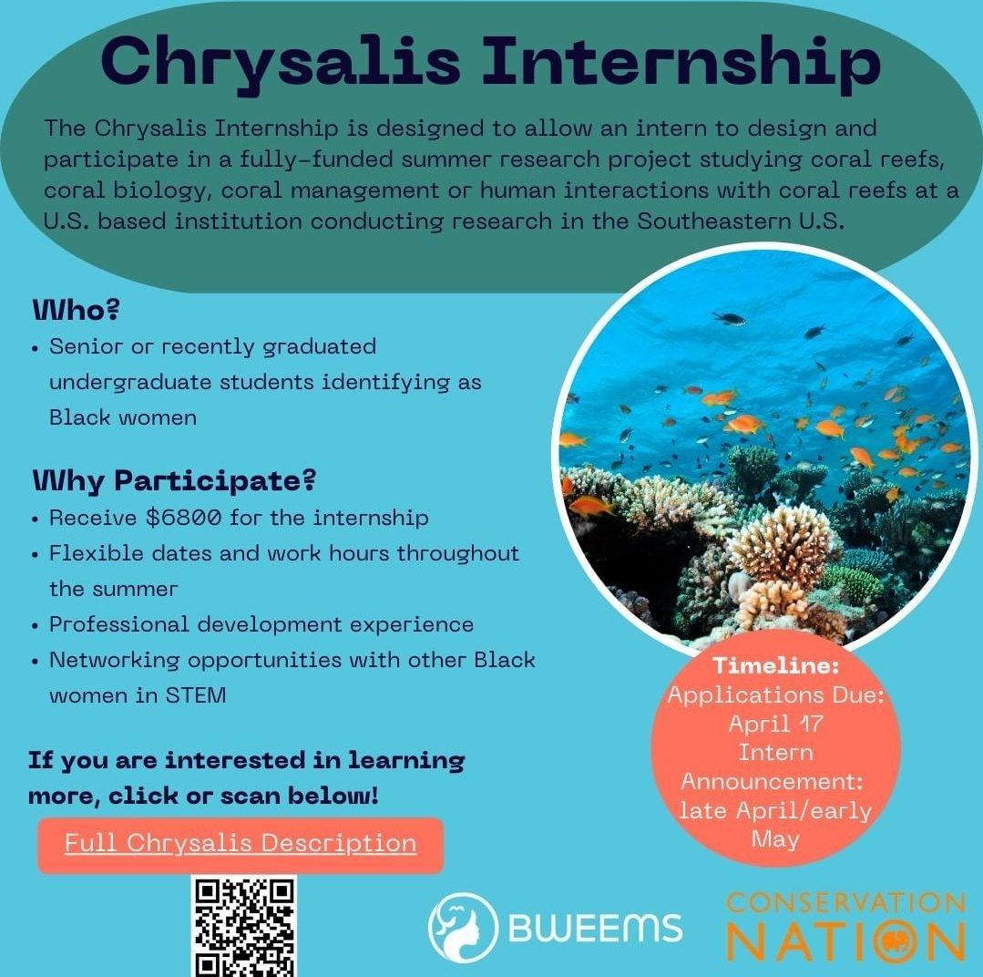 BWEEMS (@official_bweems) on Twitter photo Just under 2 weeks left to apply for our Chrysalis Internship! If you or anyone you know is interested in coral reef research, please apply and share! 
Link in bio! Just under 2 weeks left to apply for our Chrysalis Internship! If you or anyone you know is interested in coral reef research, please apply and share! 
Link in bio!