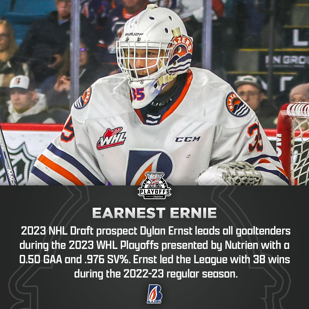 The <a href="/blazerhockey/">Kamloops Blazers</a> are out to a 2-0 series lead thanks in part to their masked man, Dylan Ernst.

#WHLPlayoffs | #FeedingTheFuture | #NHLDraft