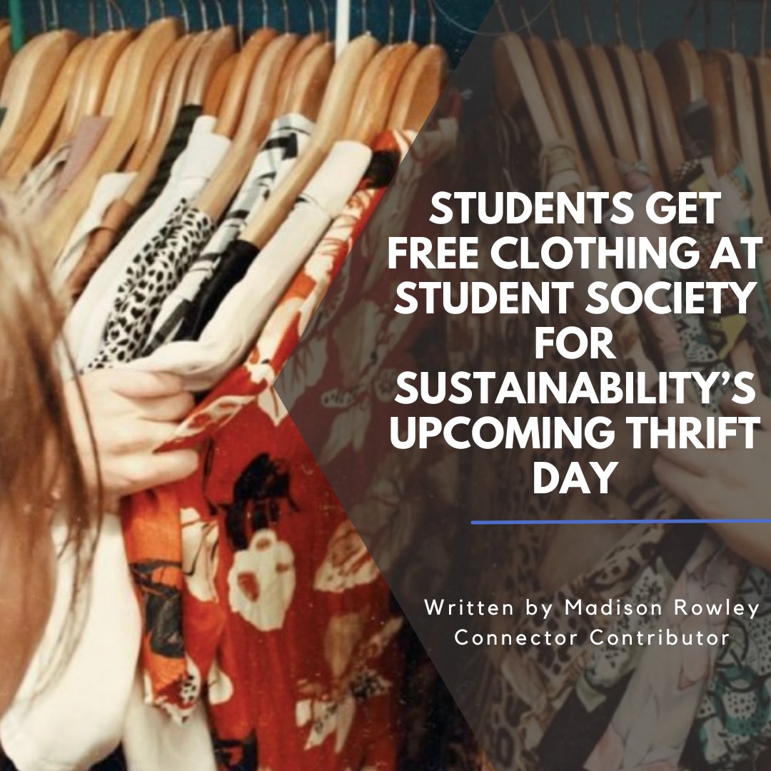 Students get free clothing at Student Society for Sustainability’s upcoming Thrift Day. 

📱Click link below to read!

📸 (Photo courtesy of Berkeley Economic Review) “Thrifting is a great step in being sustainable.”

umlconnector.com/2023/04/studen…