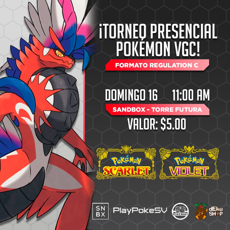 PlayPokeSV's tweet photo. ¡Un nuevo reto ha aparecido!

Este próximo domingo 16 de abril, tendremos nuestro torneo de VGC, junto a nuestros amigos de Deku Shop y Poké Mart. 

Más información: https://t.co/LBrB4lr6Xt

#PlayPokemon #pokemonVGC #PlayPokeSV #PokemonScarletViolet https://t.co/2aHkiX4exD