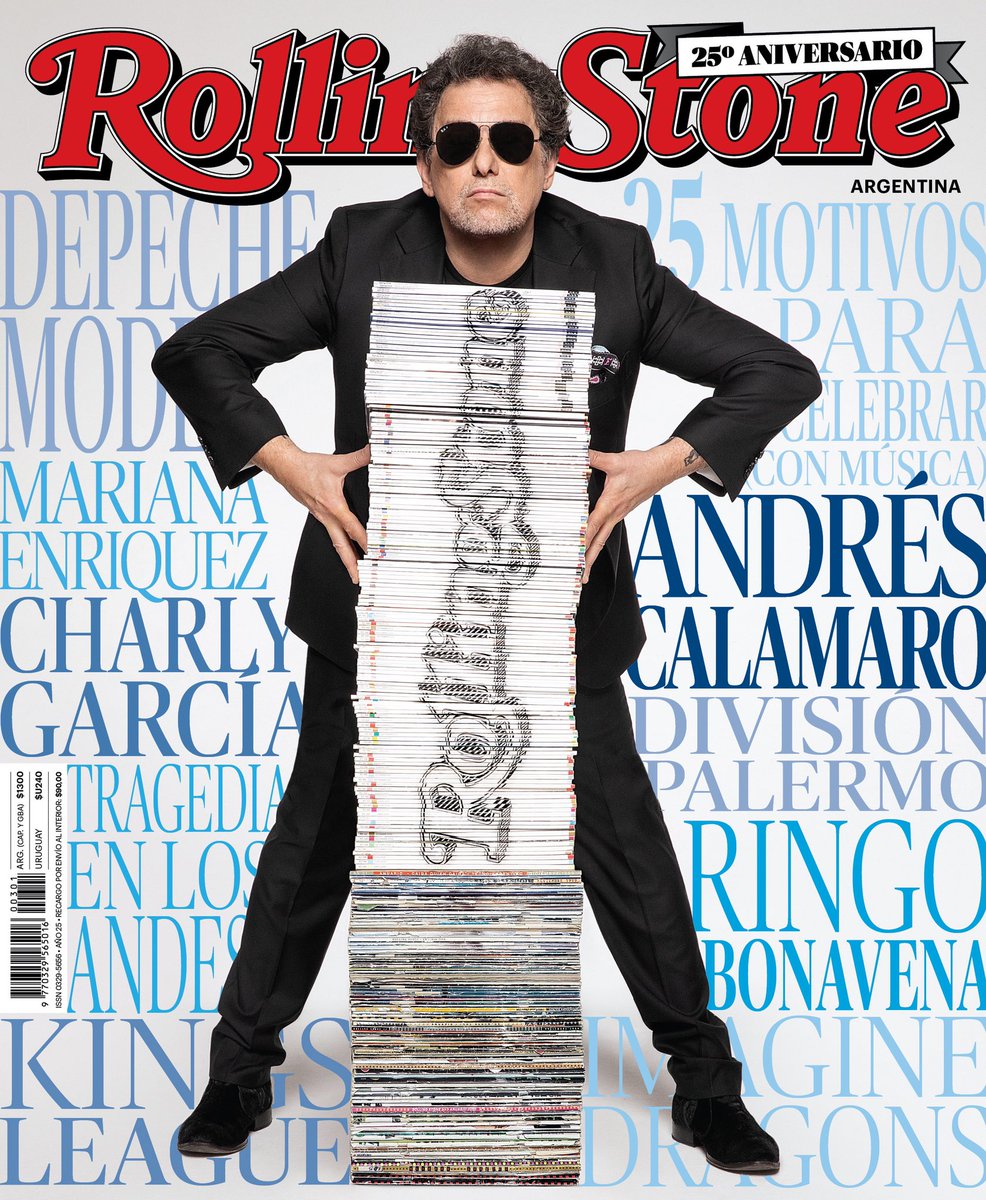 RollingStoneAr's tweet photo. Este mes en #RollingStoneArgentina | Edición aniversario: Andrés #Calamaro repasa su vínculo de 25 años con Rolling Stone y reflexiona sobre el estado actual de la música en una entrevista definitiva e imperdible. Encontrá la edición de abril en kioscos de diarios y revistas. https://t.co/RAiV2P7O61