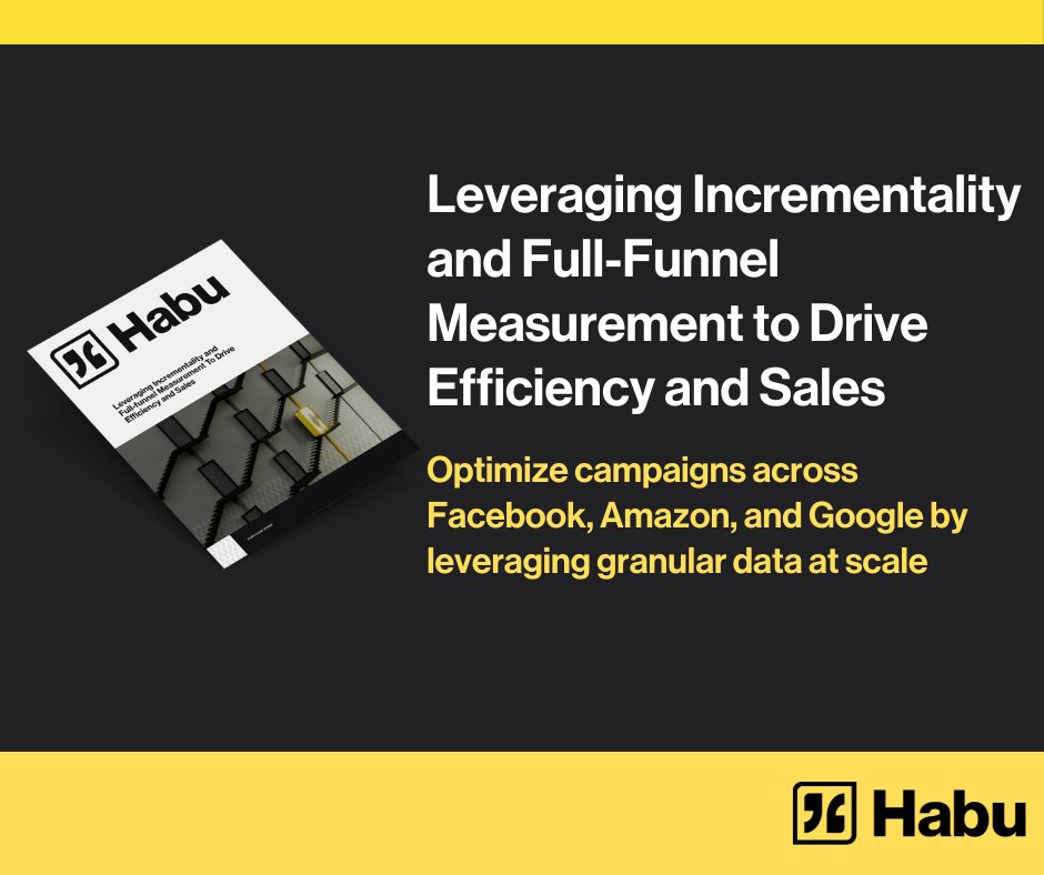 HabuHub's tweet image. Download Habu’s Incrementality and Full-Funnel Measurement case study to learn how brands are improving ROAS by identifying and reducing media waste and reallocating budget to high-performing channels: hubs.la/Q01K9NH80

#incrementality #datacleanrooms