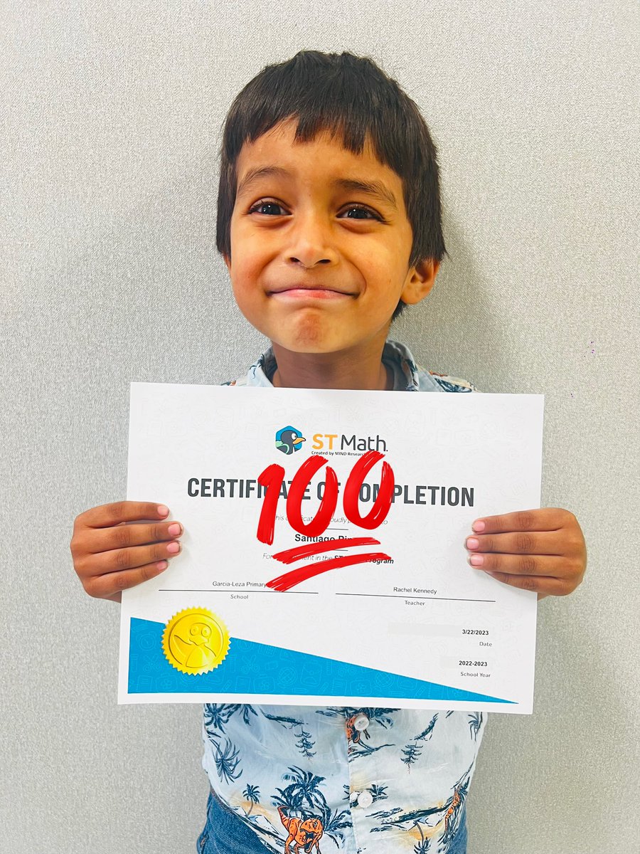 anitaperezABC's tweet photo. Congratulations to Santiago, Abel, & Alanna in Ms. Kennedyβs class for completing their Kinder ST Math Journey! Way to go Lightning Bugs ππ #MEMCGL @STMathTX https://t.co/XpLga364BC