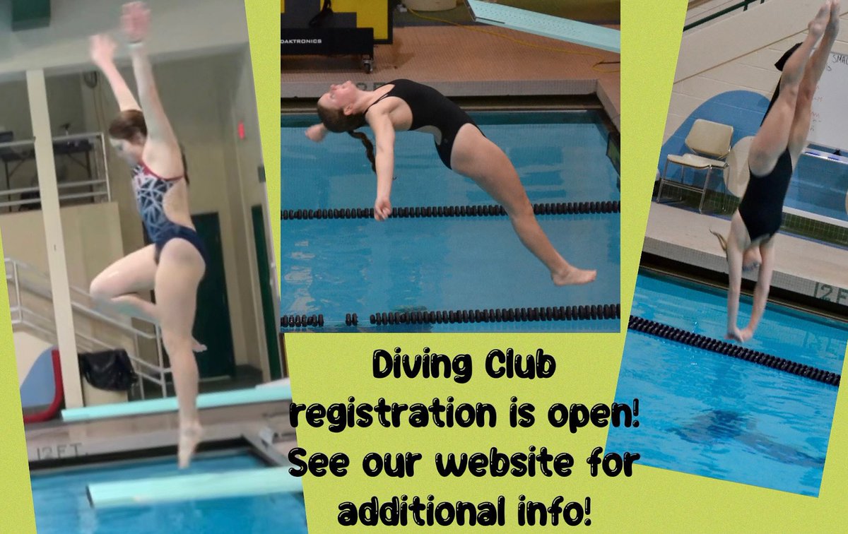 PRA_swimming's tweet photo. Registration for our Diving Club is open!
Athletes from 10 to 18 years of age can register.
Practice begins April 15th!
Visit our website for additional information!
#PRA #divingclub #registration #buildstrength #buildconfidence #improvetechnique #MakingMemories #diving #divers https://t.co/s9hL4zotWg
