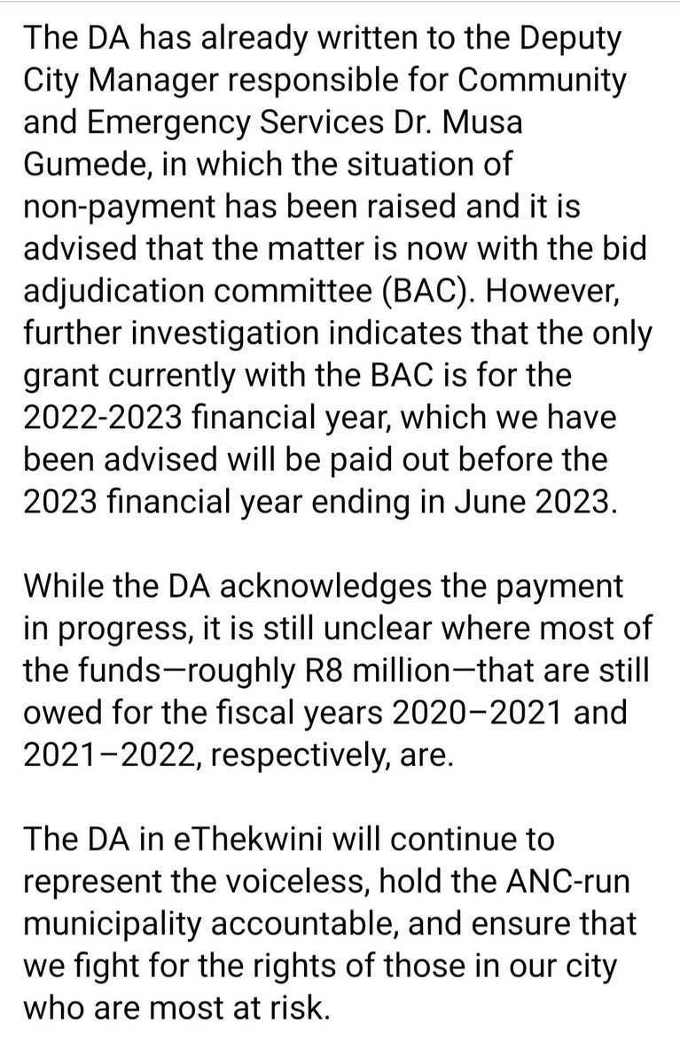 Shocking story about how the <a href="/eThekwiniM/">eThekwini Municipality</a> is withholding funding to the SPCA.