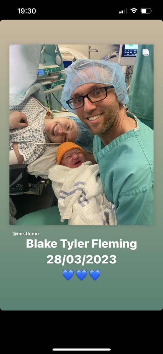 Congratulations to @JamesFleming89 & Hannah on their newest addition!! A future 1st Xl Hornsey cricketer in the making ! #Blake