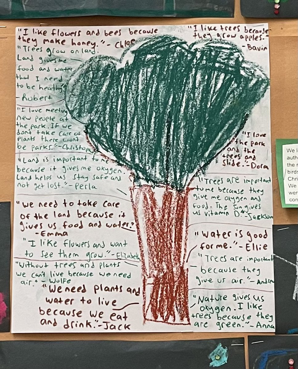 VPwithBMD's tweet photo. Room 105 students were also inspired by Metis artist Christi Belcourt to create paintings of flowers to accompany their work on describing their connection to the land. @tdsb @UIEC_Tdsb @lynda_watters @shelleylaskin https://t.co/uJBF3xTUDb