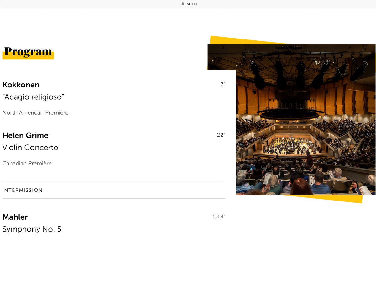 johnstorgards's tweet photo. My Easter week this year 🎶 @TorontoSymphony #Mahler #Kokkonen #Grime with #LeilaJosefowicz 💎 #EditionPetersUS @FennicaGehrman @WMClassical @musicfinland @FinlandinCanada https://t.co/8i2dZSd4o2
