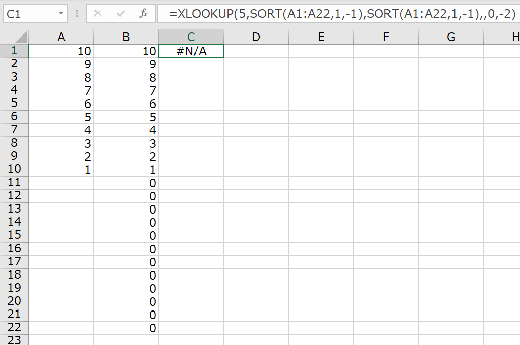mikimomo_as's tweet photo. うわぁ、降順SORT、(一番大きい)空白セルを一番小さい値の位置に置きやがる……
これじゃあ降順になっていないから、
空白セルが検索範囲の半分以上あったらXLOOKUP/XMATCHで降順バイナリ検索したときエラーになるわよ……。 #Excel #XLOOKUP #XMATCH https://t.co/1nIbeeHo3H
