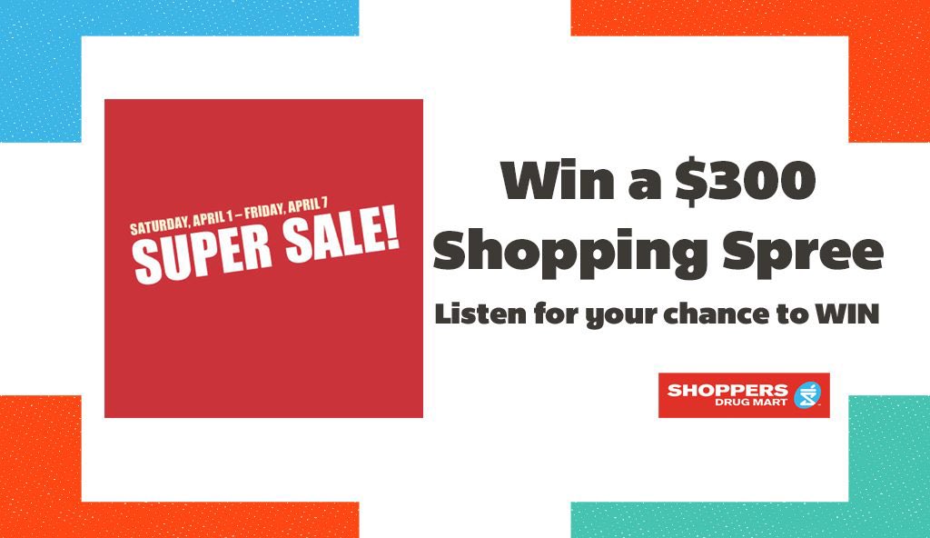 jack969's tweet photo. CONTEST ‼️ @ShopprsDrugMart is having a SUPER SALE now thru FRI where you can find great deals! Save big. Leave happy.
‼️ SHARE THIS POST‼️ for ur chance to win a $300 digital gift card NOW and listen to DREX on JACK between 6am-10am tomorrow for another chance to win! #JACK969 https://t.co/w6O9YkaTwM