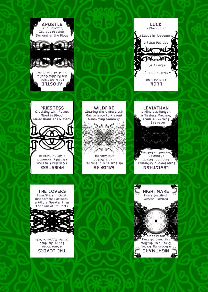 APOSTLE &amp; LUCK
PRIESTESS &amp; WILDFIRE &amp; LEVIATHAN
THE LOVERS &amp; NIGHTMARE