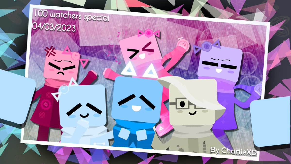 CubeCharlieXD's tweet photo. -DeviantArt 100 watchers special-
-DeviantArt 100關注者紀念-
#jsab
#JustShapesAndBeats
#jsab_oc
#group_photo https://t.co/W1cM1ghcLN