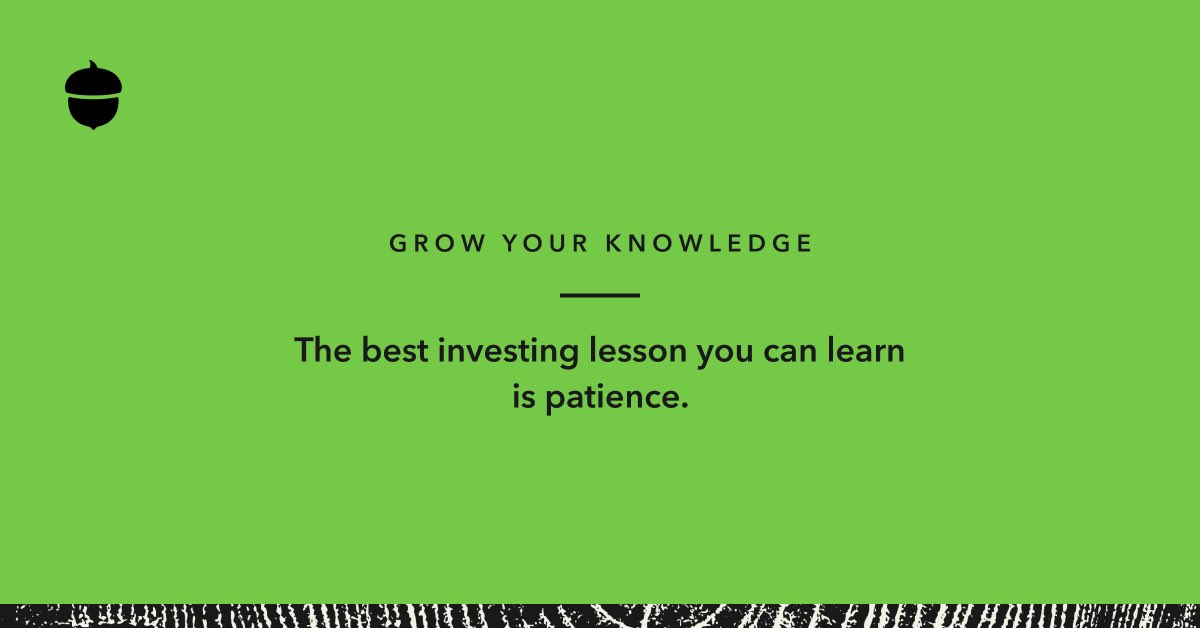 Patience is key #acorns #investing
