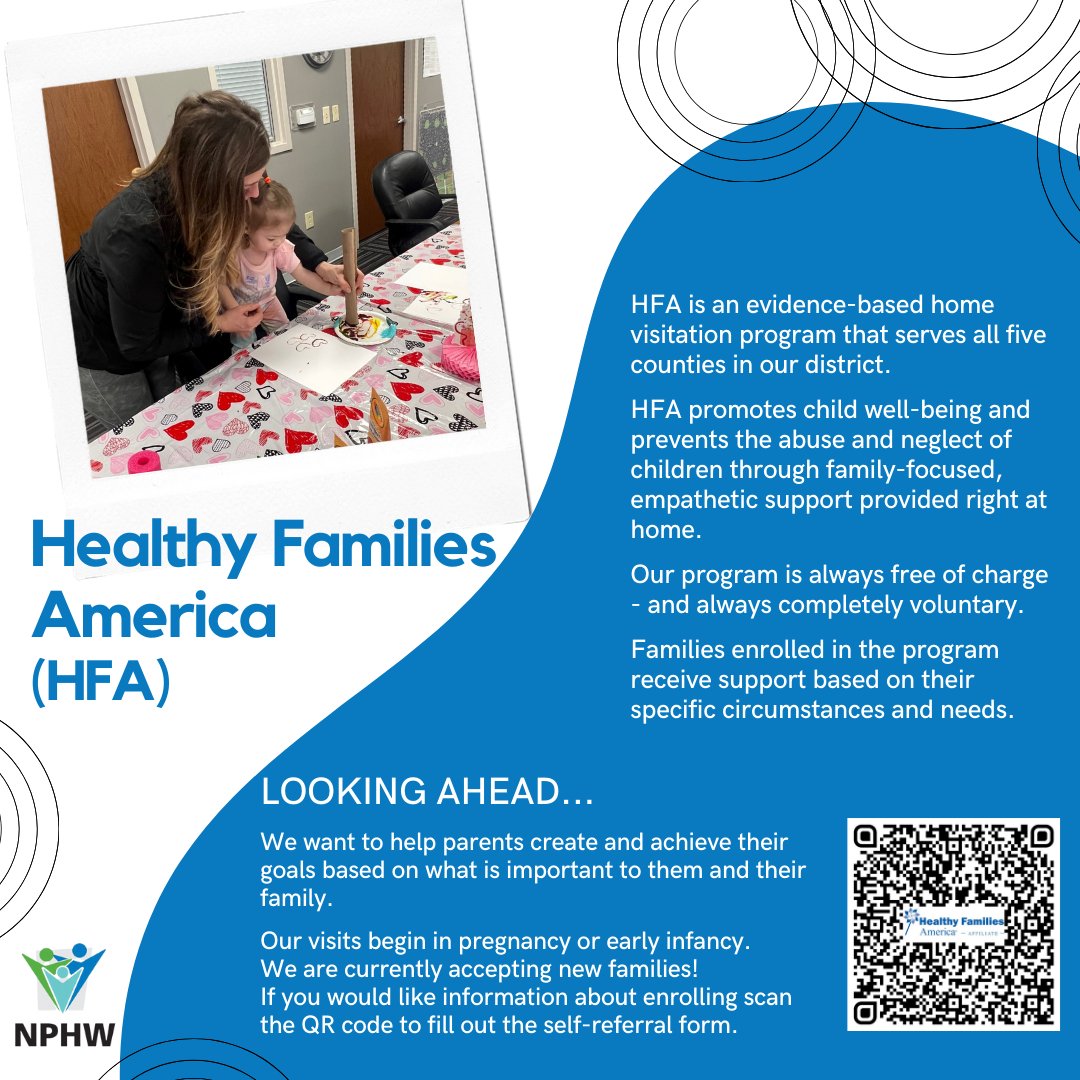 PHSHealthDept's tweet photo. Tuesday’s daily theme for #NPHW is Violence Prevention.
HFA is the signature home visiting prog. of Prevent Child Abuse America, the nation’s oldest and largest org. dedicated to the prevention of child abuse and neglect. https://t.co/WdfCccnxuy
