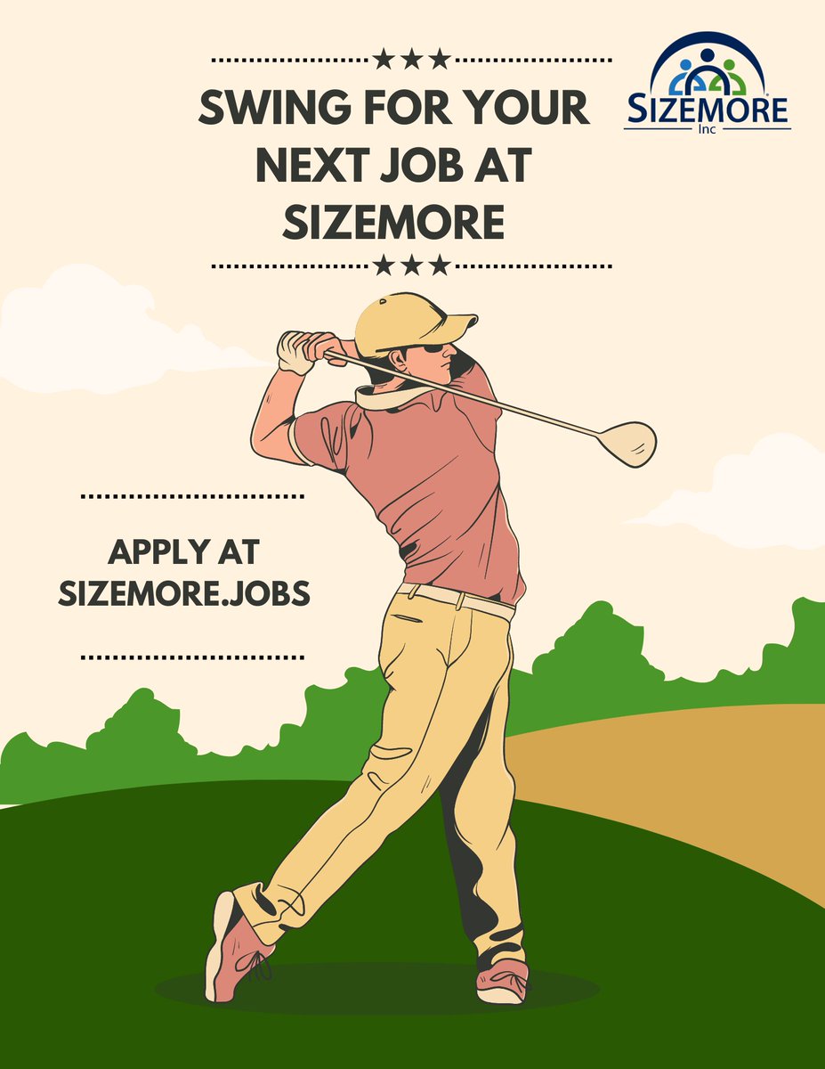 SizemoreInc's tweet photo. #swingforyournextjob #findyournextjob #sizemore #sizemoreinc #sizemorejobs #jobs #hiring #alwayshiring #pathwaytoacareer #comeworkforus #security #staffing #janitorial #morethanajob #dreamjob #dreamcareer https://t.co/pmpFVqVsXN
