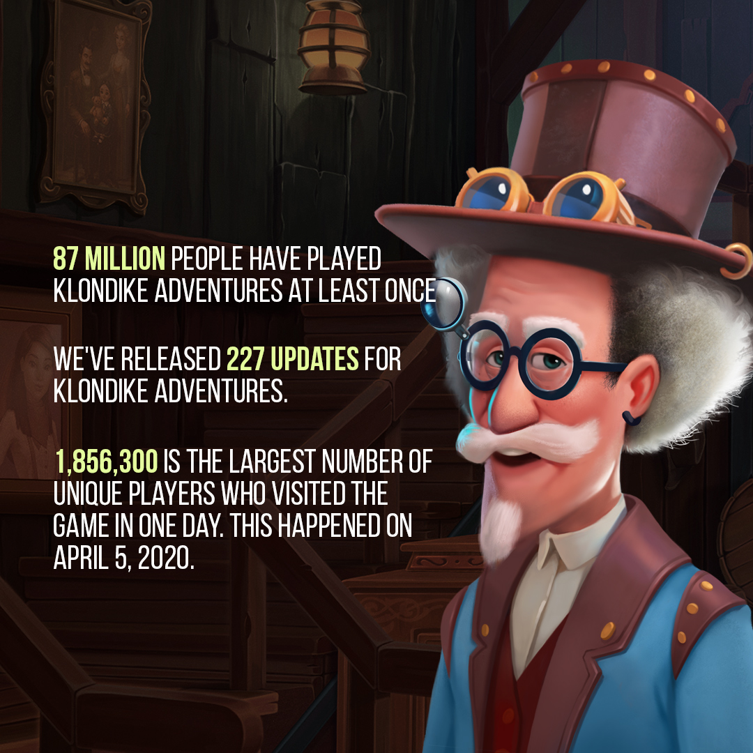 Vizor_games's tweet photo. We have great news! Today our game Klondike Adventures turns 5. A birthday is a great reason to share some curious facts about the game that millions of people around the world love! 

Happy Birthday! https://t.co/bm1K0BkHtD