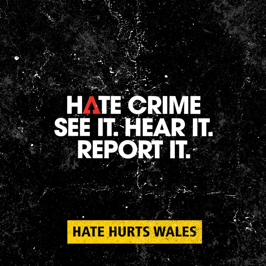 In support of @WG_Communities -  when you report #hatecrime, you can be certain the police take you seriously and investigate. Whether you’re a victim or bystander, you can also access free and confidential advice from gov.wales/hatehurtswales #HateHurtsWales