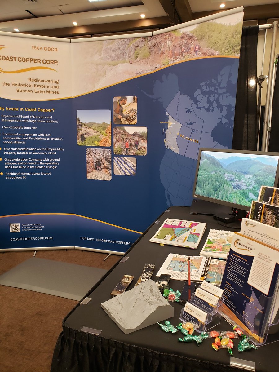 CoastCopper_'s tweet photo. Don't forget to come visit us at the KEG conference! We are here for the next two days! #kegconference @KamloopsExplora https://t.co/5vn3Rki45L