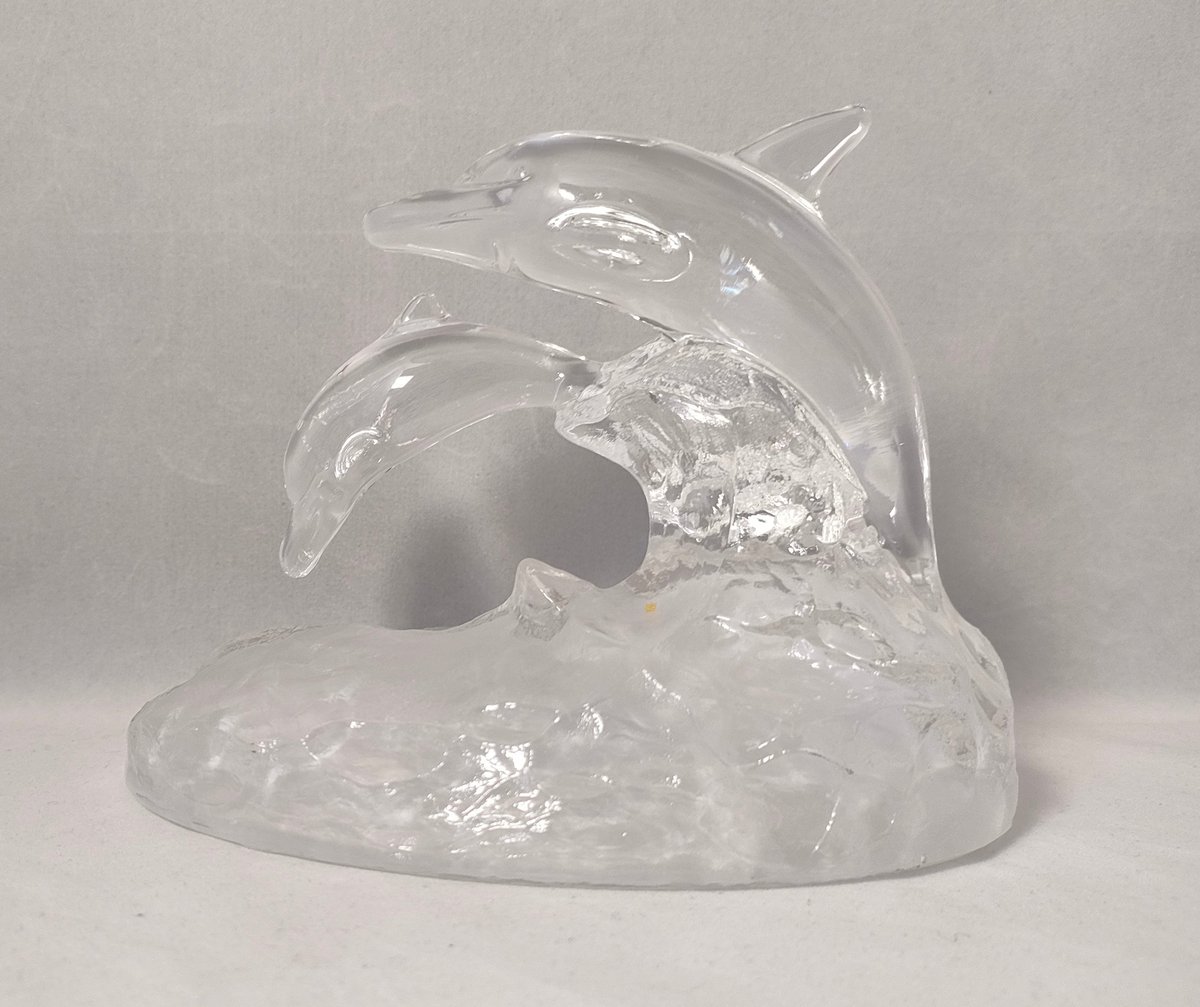 Excited to share the latest addition to my #etsy shop: Vintage Collectable Unsigned Cristal d’Arques Glass Dolphins On A Clear Base - 24% Lead Crystal etsy.me/3zuFAGv #cristaldarques #leadcrystal #collectableglass #marinewildlife #silverdragonfinds