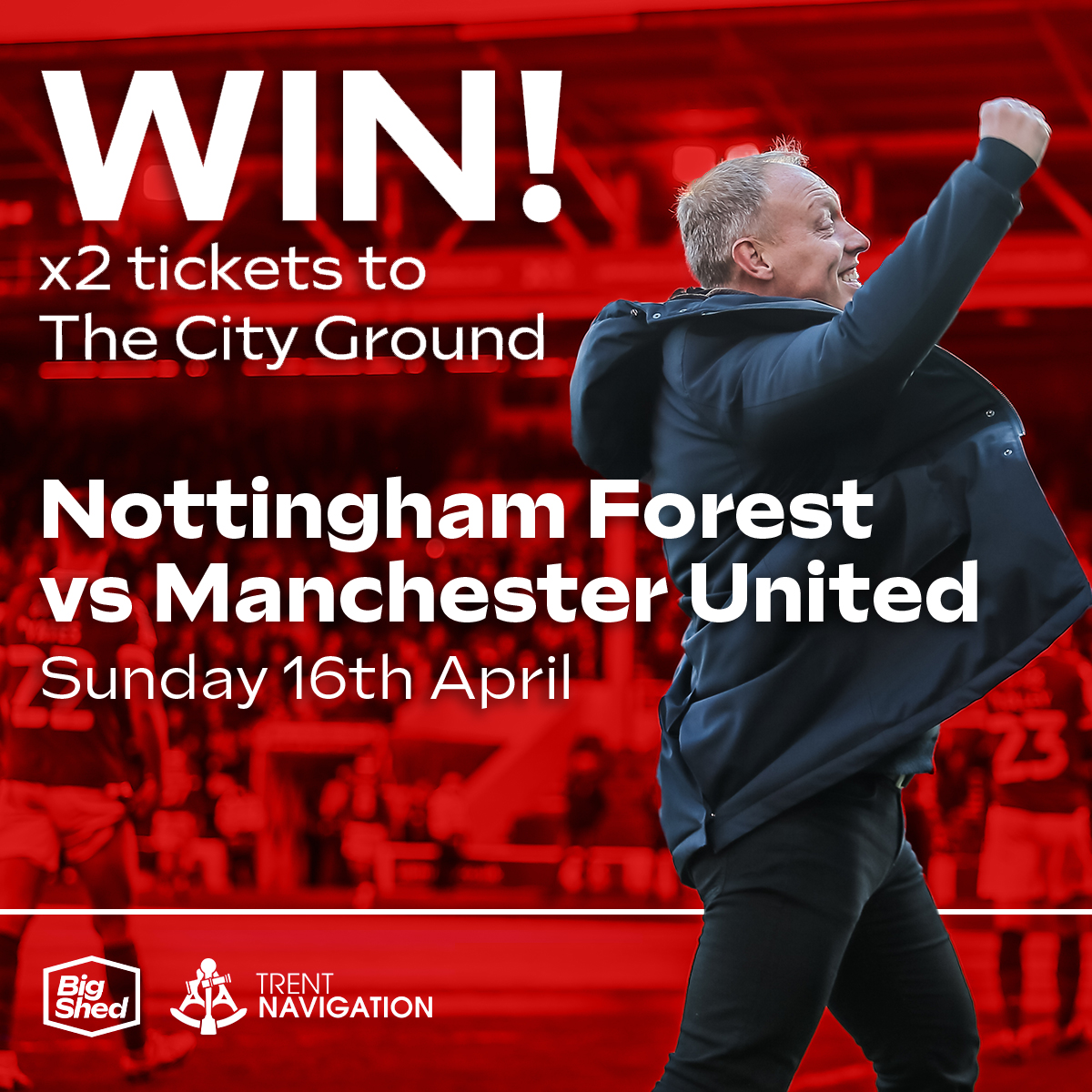 Win 2 tickets to Nottingham Forest vs Manchester United at The City Ground ⚽️ Simply RT and give us a follow to enter! We'll be announcing the winner on Friday 14th April - good luck! #NFFC #NottinghamForest