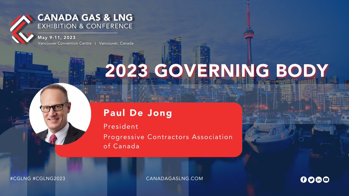 CanadaGasLNG's tweet photo. We are pleased to welcome Paul De Jong with the @PCACanada to the 2023 Governing Body.
Register today to hear from energy industry leaders!
https://t.co/dcjBhipZLO
#CGLNG2023 #canadagas #LNG #yvrevent https://t.co/REdwqKn87i