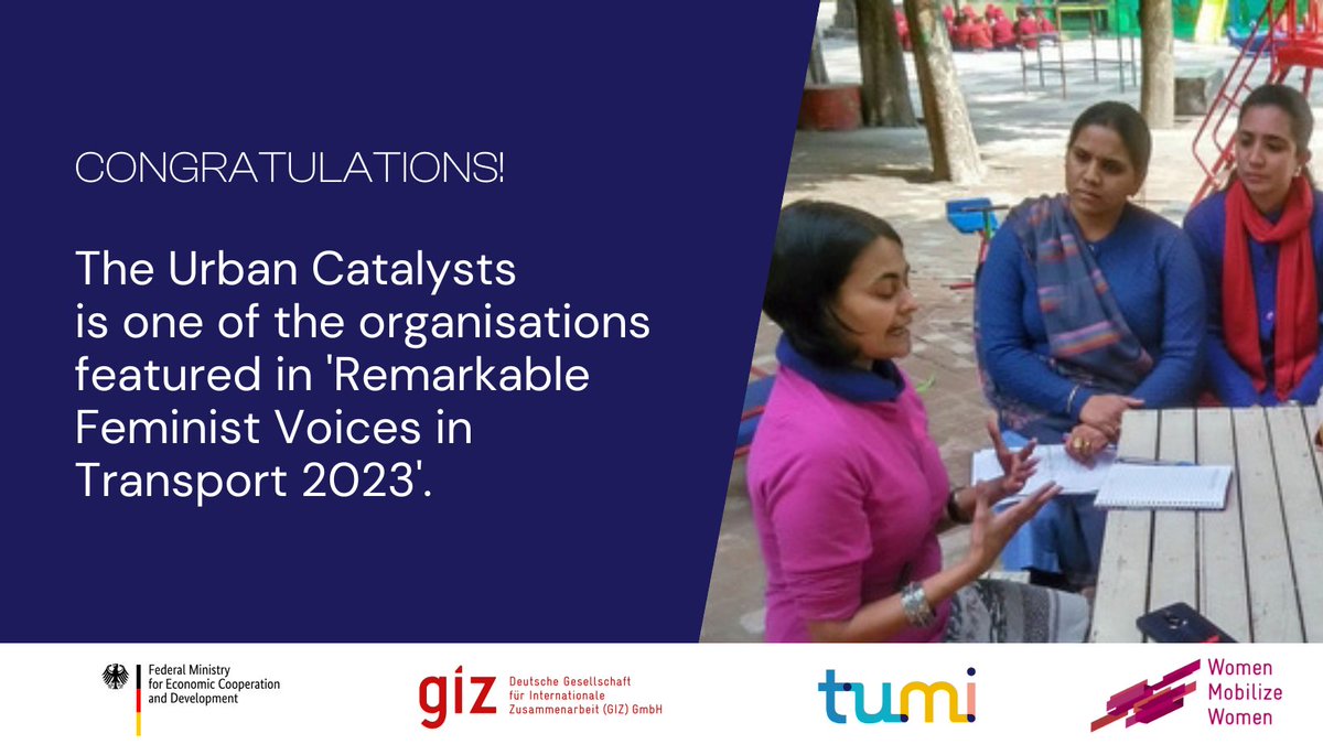 WomenMobilize's tweet image. Meet @Urban_Catalysts, a transformative organization that is mitigating and adapting to climate change through gender-sensitive urban mobility plans and guidelines. They bridge the gap between communities and decision-makers to create inclusive public spaces for all genders. 💜🙌