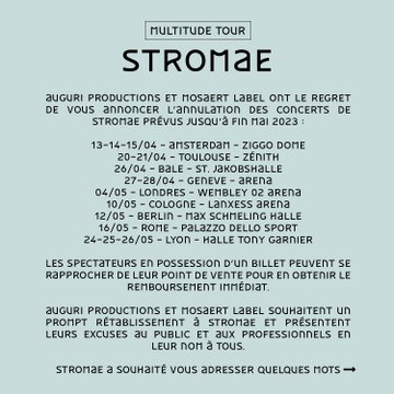 Stromae annonce l'annulation de sa tournée