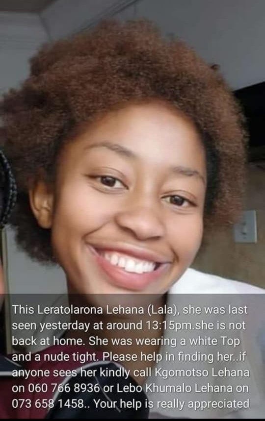 IzeJosue's tweet photo. Please retweet until she's found https://t.co/1FR7JU1ELk