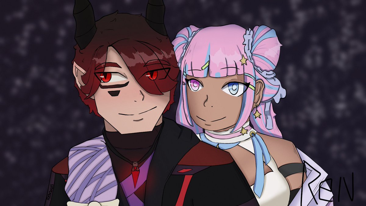 RenSoulsArt's tweet photo. ๐ฃNew Art ๐ฃ
The vampiric dragon Ren and the space girl Stippy who have completely different styles and yet they get along very well
#VtubersEN #RenSoulsArt #StippyArt https://t.co/BbtYPXBTeY