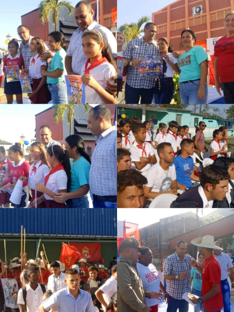 Participamos en el Acto Provincial por el 61 Aniversario de la Unión de Jóvenes Comunistas y 62 de la Organización de Pioneros José Martí, en #CiegodeAvila. En nuestra juventud y en nuestros pioneros se expresa la obra de la Revolución. 
#LatirAvileño 
#PorUnAbrilDeVictorias