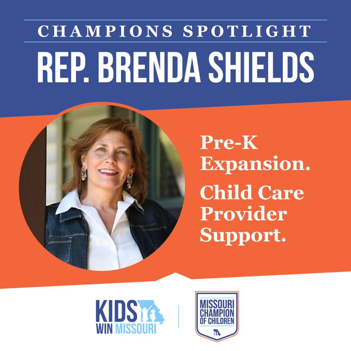 Thank you, Rep. Brenda Shields for your work in improving access to child care &amp; early education! Yesterday, HB 870 passed the House! Next Stop --> <a href="/MissouriSenate/">Missouri Senate</a>! We know this bill will help kids &amp; families throughout our state. #moleg #kidswin #MOChildChampion