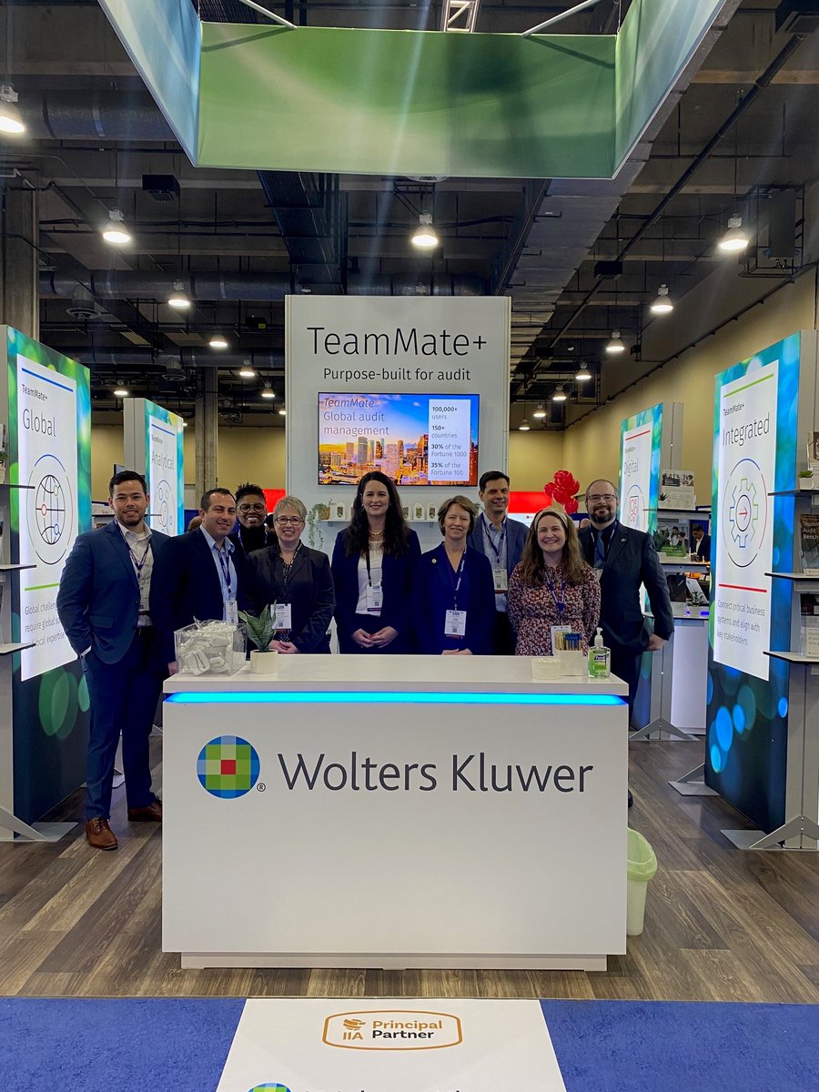 GearboxFC's tweet photo. Last month Wolters Kluwer @teammateaudit debuted its new booth graphics @ IIA's General Audit Management Conference in Texas. We love helping our partners put their best face forward with design that stays true to their brand. #wolterskluwer #teammateaudit #IIA #GAM #brandforward https://t.co/bSONTRjx4b