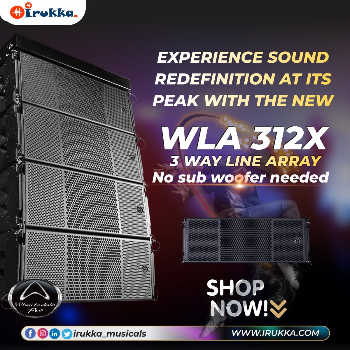 Take your #sound to the Next Level!!! 🔥🔊
#Wharfedalepro #WLA312X  is an advanced three-way #linearray #speaker system capable of handling vast amounts of #power.

Place your orders now, available stock is limited.

Delivery is Nationwide!!!

#WharfedaleNigeria #Irukka #Sound
