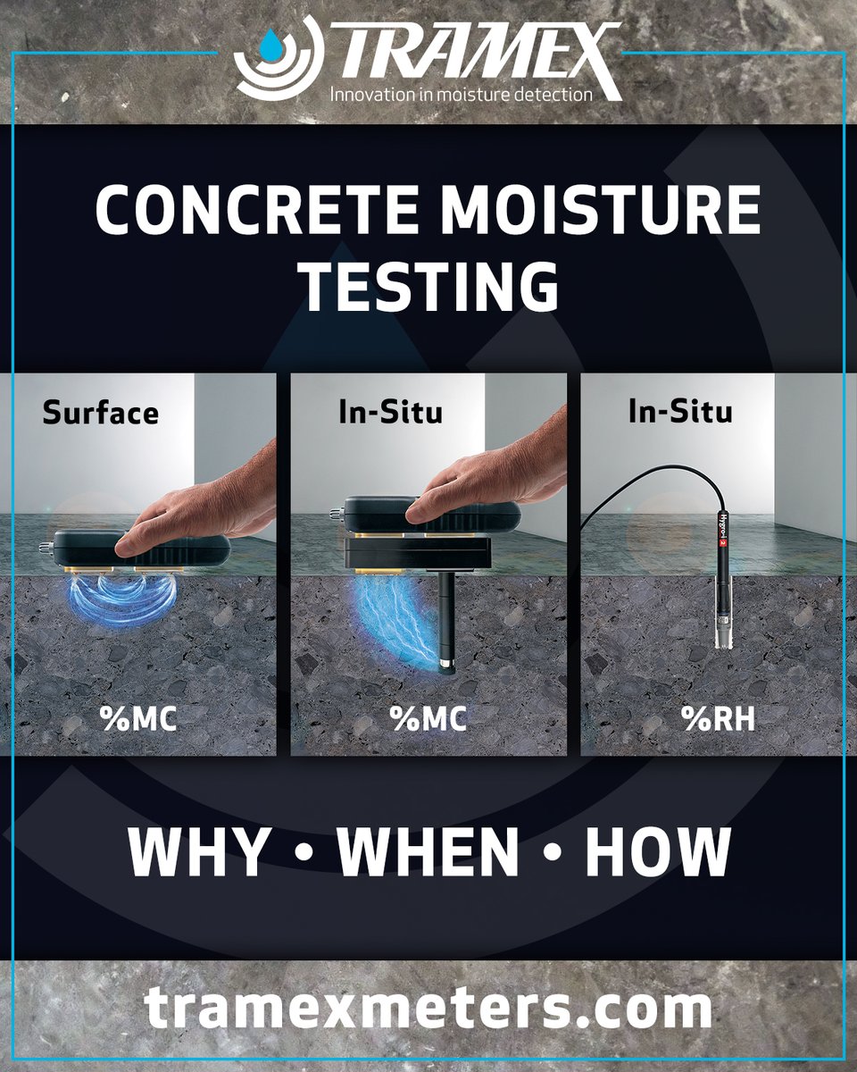 tramexmeters's tweet photo. The fundamentals of Concrete Moisture Inspection.
• Why • When • How • The 5-Point Test • Time of Install Test

Get all the information you need at https://t.co/aWNa7Vjtbb
.
.
#concrete #concretemoisturetest #flooring #coatings #timeofinstall #flooringinstallation https://t.co/K0misSZwDD
