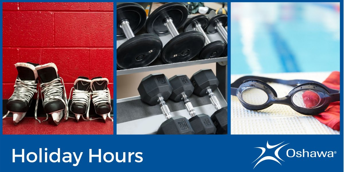 oshawacity's tweet image. .@activeoshawa recreational programs are not running Friday, April 7 – Monday, April 10 (inclusive) as a result of the Easter holidays. Recreation facilities will be running on modified schedules. Learn more: oshawa.ca/facilitystatus.
