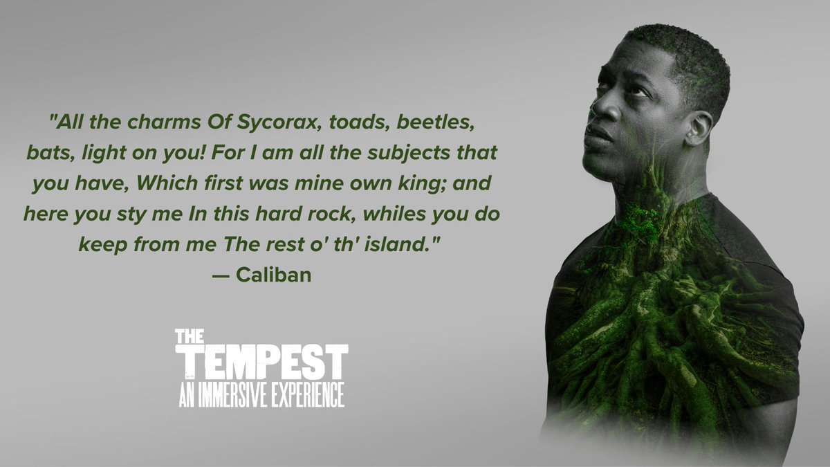 "All the charms Of Sycorax, toads, beetles, bats, light on you, For I am all the subjects that you have, Which first was mine own king: and here you sty me in this hard rock, whiles you do keep from me from The rest o' th' island." <a href="/WayneTCarr/">Wayne T. Carr</a> is Caliban

📸: Brian Hashimoto