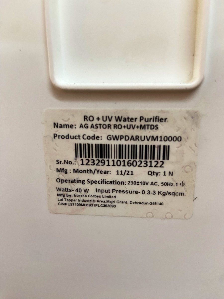 Ankita17a's tweet photo. We asked for the replacement of the second hand product named #Eureka Forbes Aquaguard ordered from #Flipkart and after several follow ups with lot of headache and in months time #Flipkart agreed to replace it and finally received the same product with more interesting facts lyk. https://t.co/R5wMBXxPXj