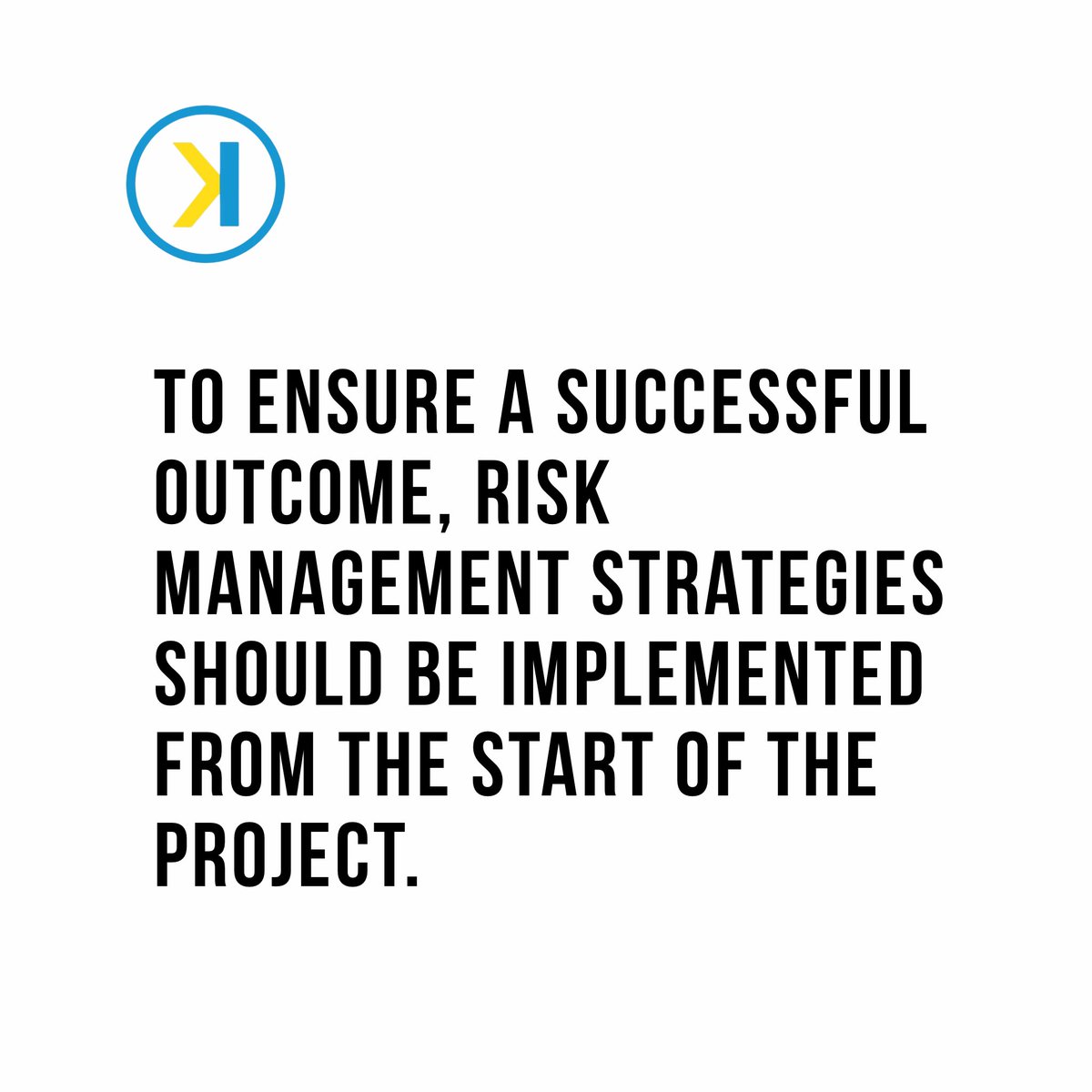 konceptprojects's tweet photo. For a successful project, it is essential to have risk management strategies in place right from the start. This will ensure that any potential risks are identified and tackled proactively. #riskmanagement #project #projectmanagement https://t.co/A74vu55qRt