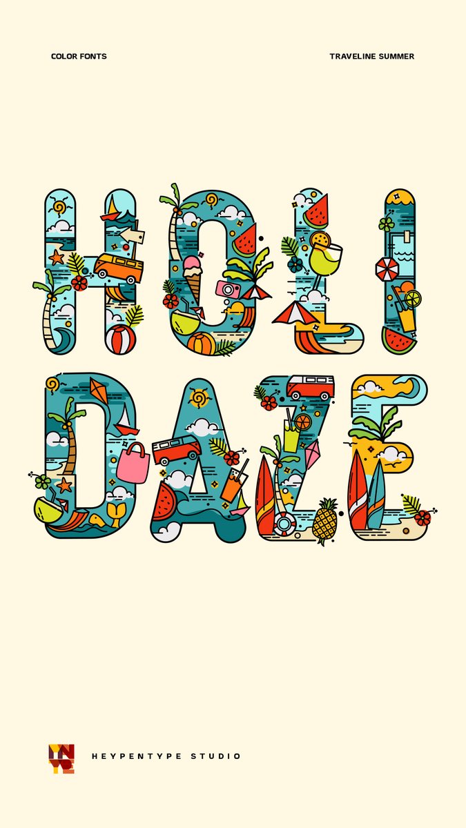 Heypentype's tweet photo. Last year i can't take a vacations for a lot of reason, so I draw some place i wanted to visit. Then, came this ideas; make a color fonts!
take a look here:https://t.co/ANFPG4vYQN
#colorfont #graphicdesign #typedesign #typography https://t.co/zr6iJOVEsX